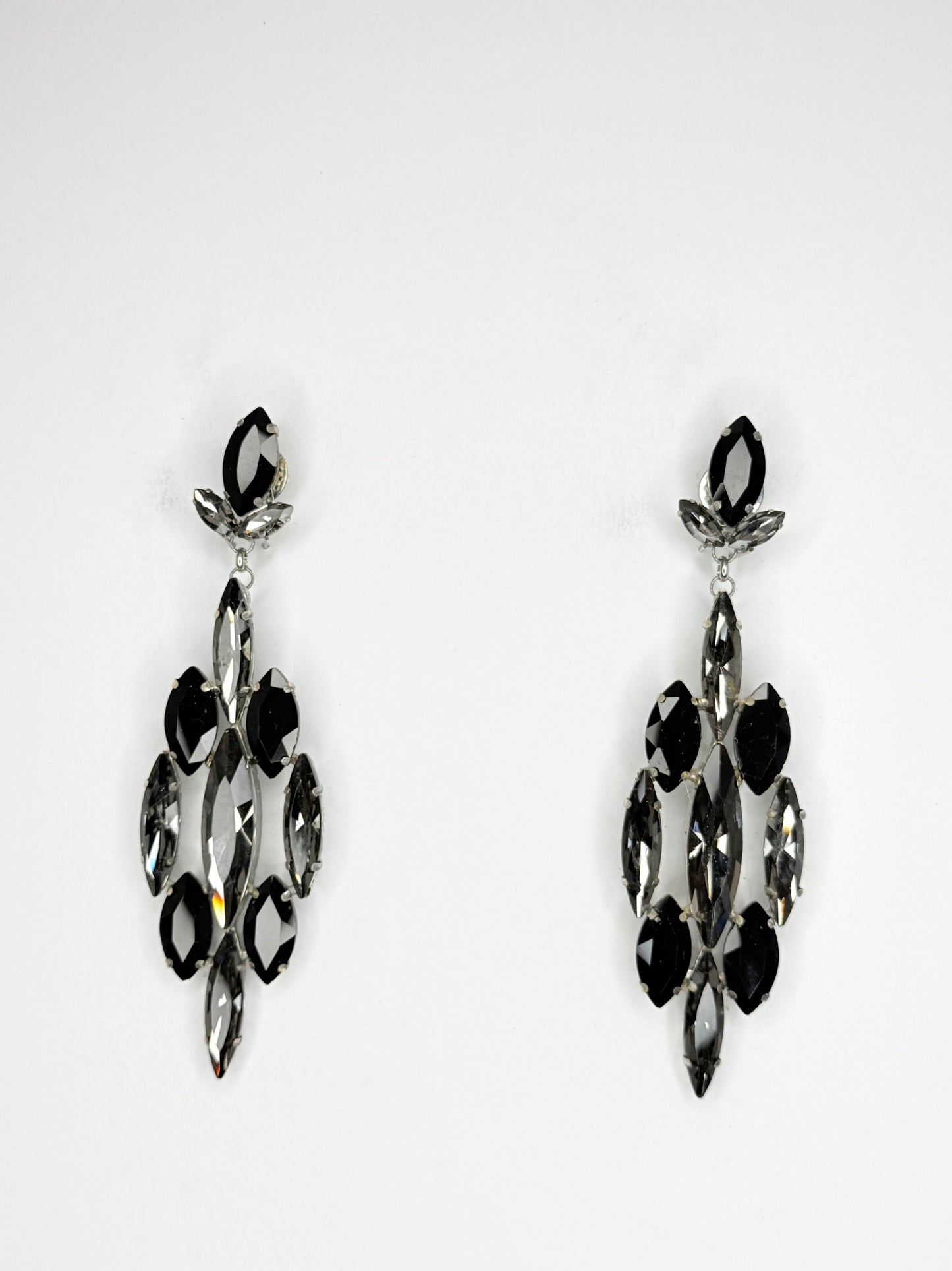 Grey & Black Earrings - Large Size