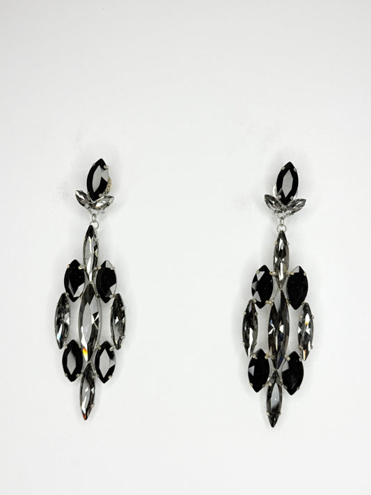 Grey & Black Earrings - Large Size