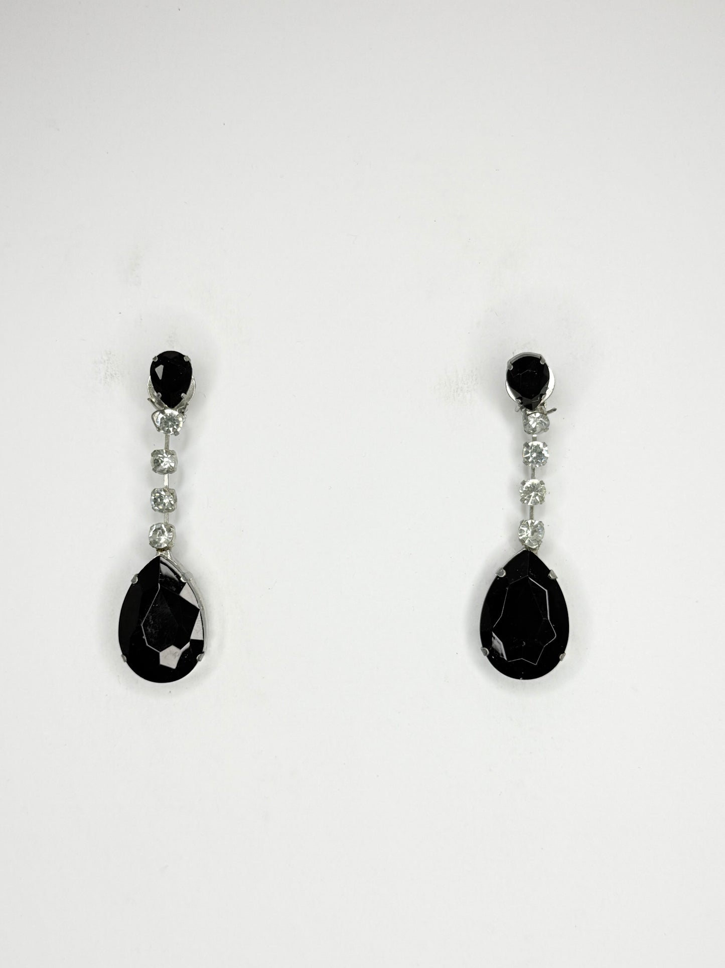 Black & Clear Earrings - Small Cocktail Size