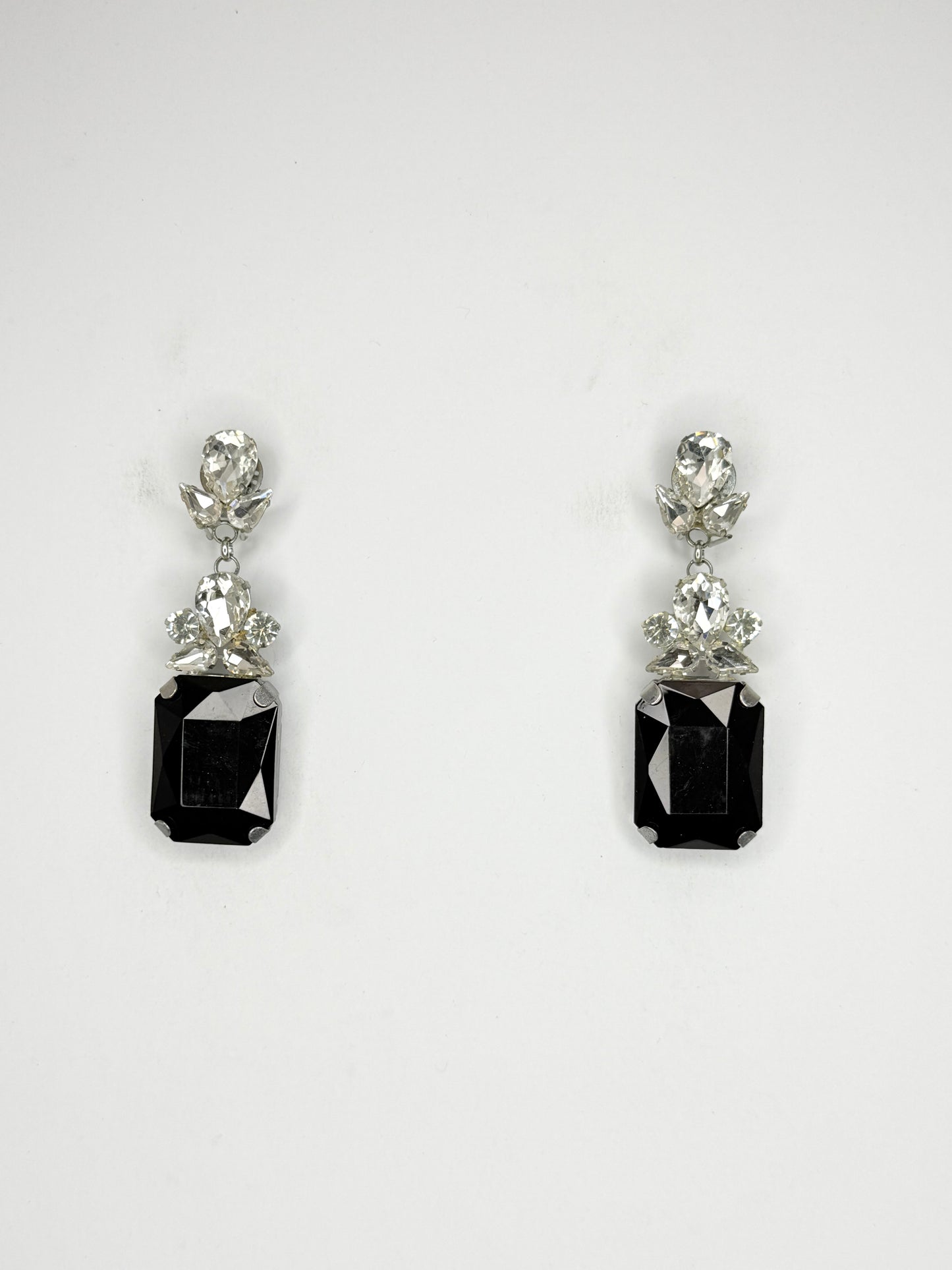 Black & Clear Earrings - Small Cocktail Size