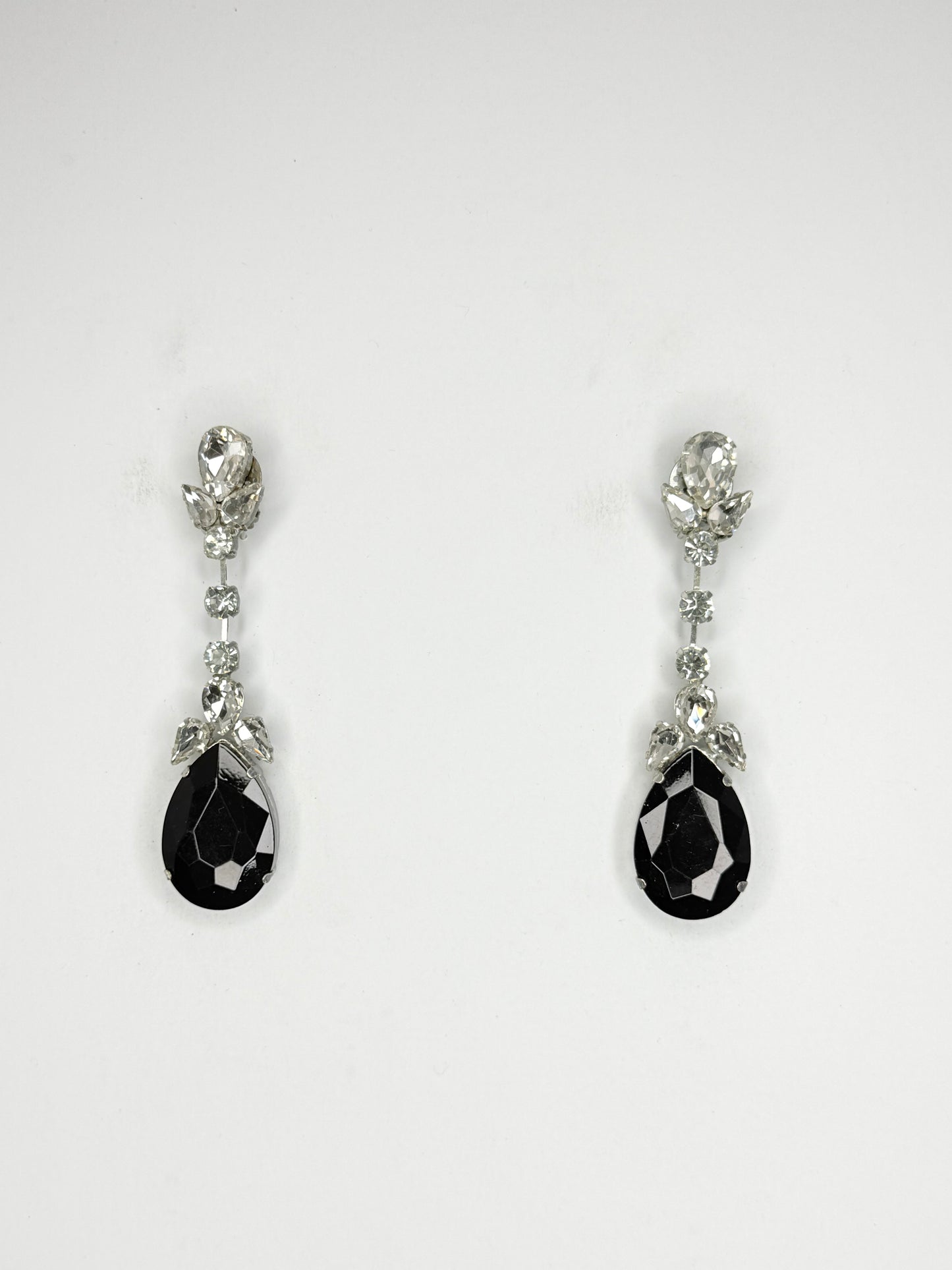 Black & Clear Earrings - Medium Size