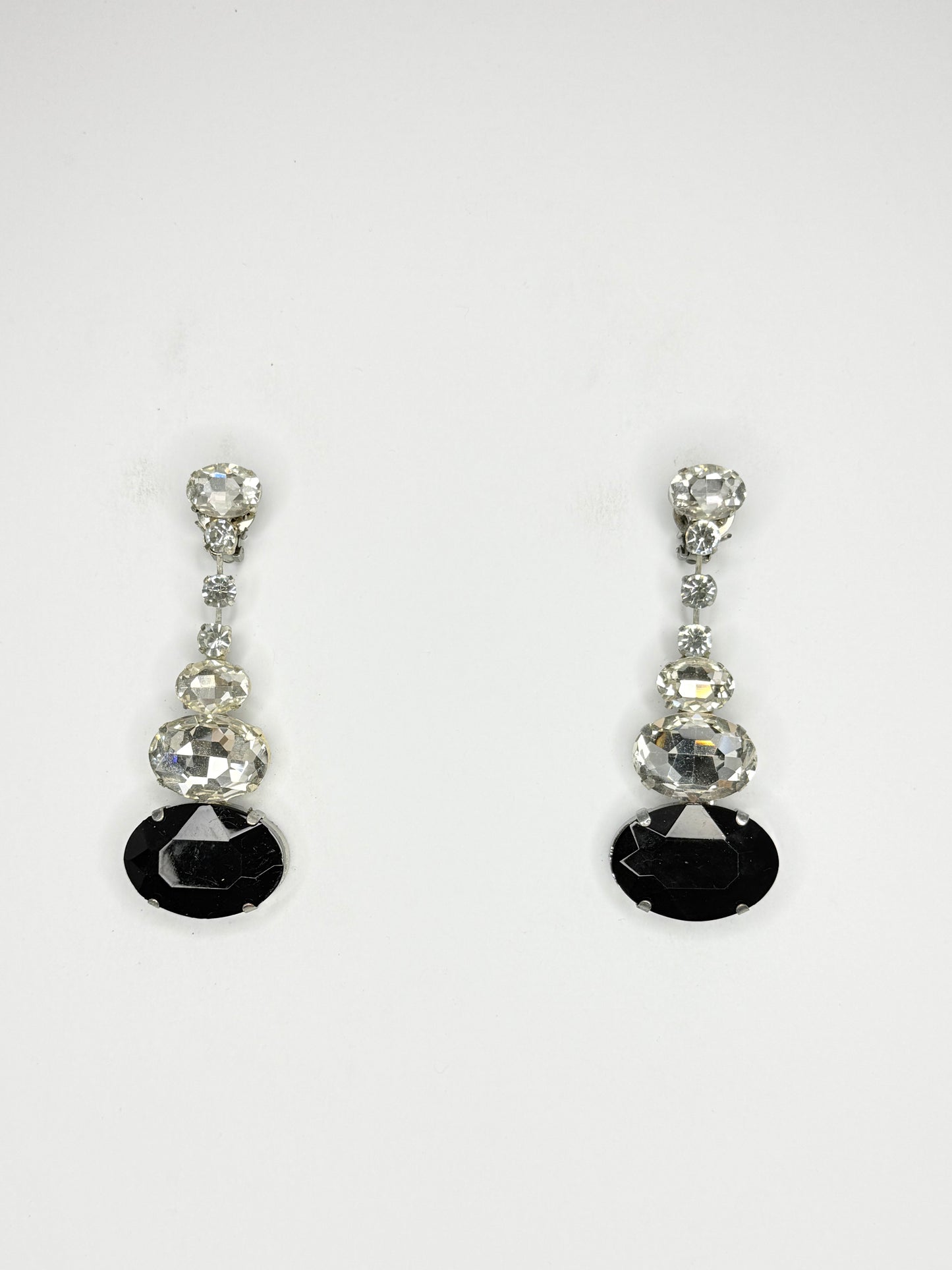 Black & Clear Earrings - Medium Size