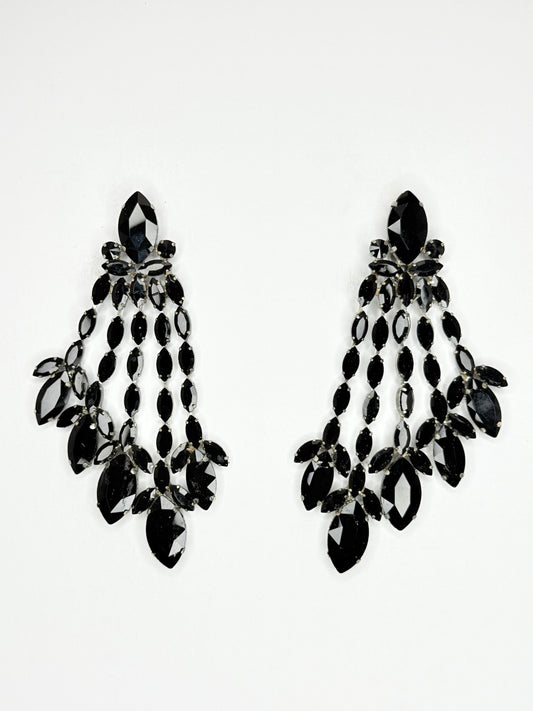 Black Earrings - Large Size