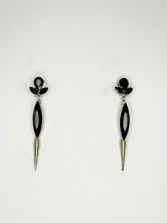 Black Spike Earrings - Medium Size