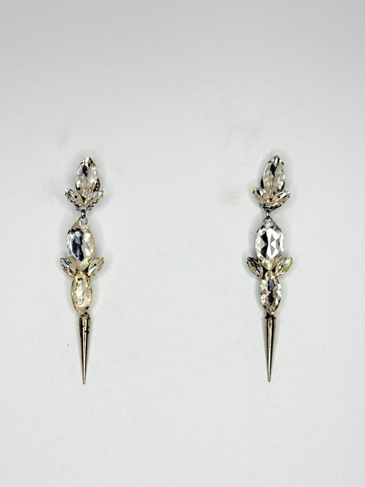 Clear Spike Earrings - Medium Size