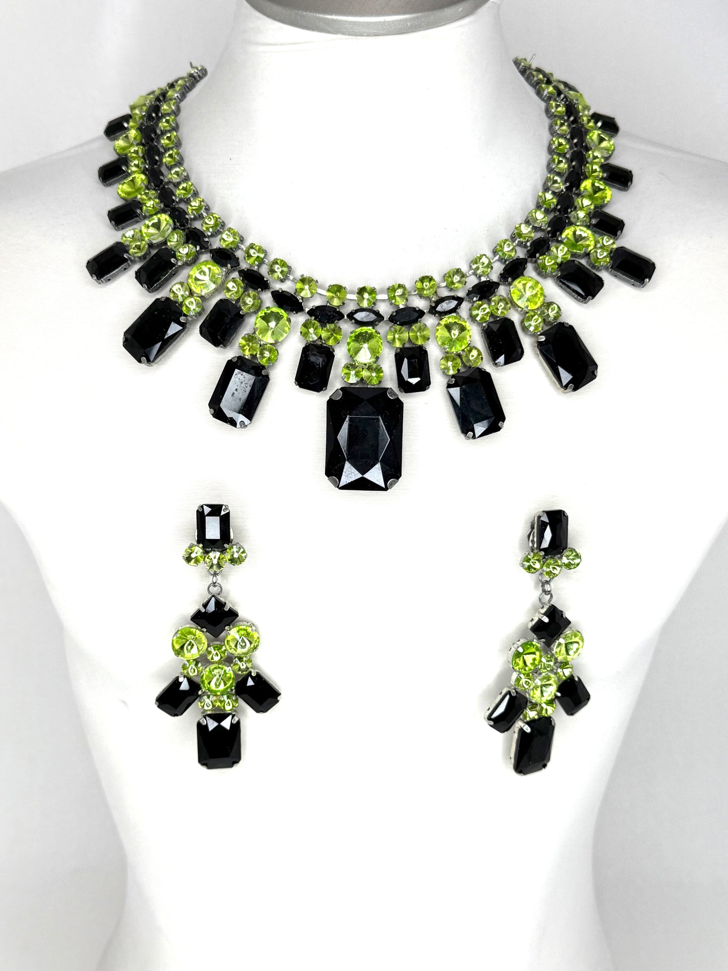 Black & Lime Green Necklace Set