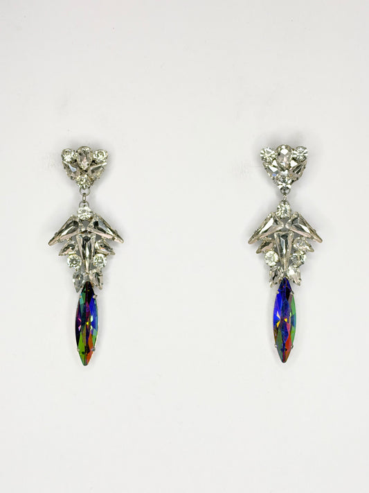 Clear & Rainbow AB Earrings - Medium Size