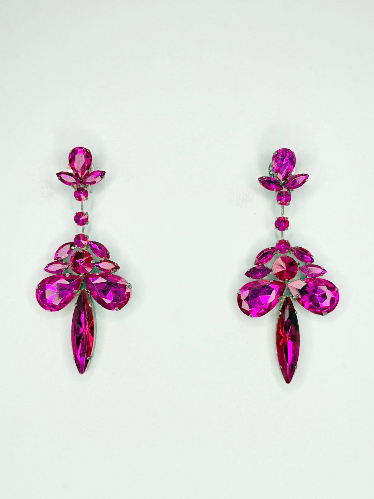 Fuchsia Pink Earrings - Medium Size