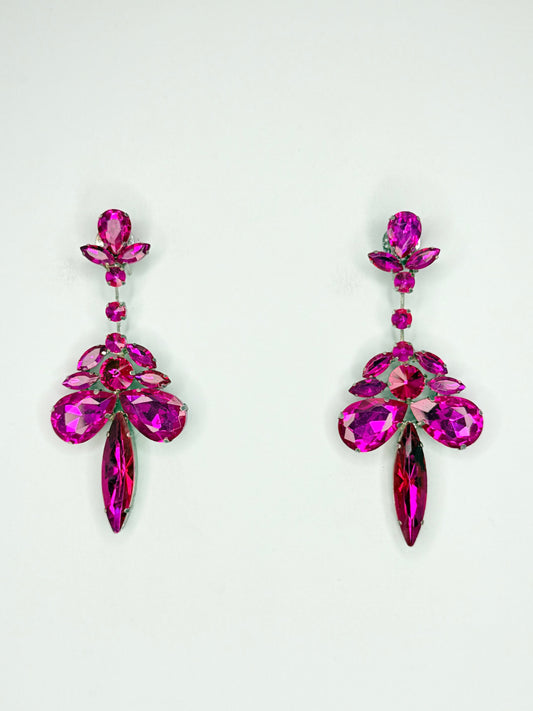 Fuchsia Pink Earrings - Medium Size