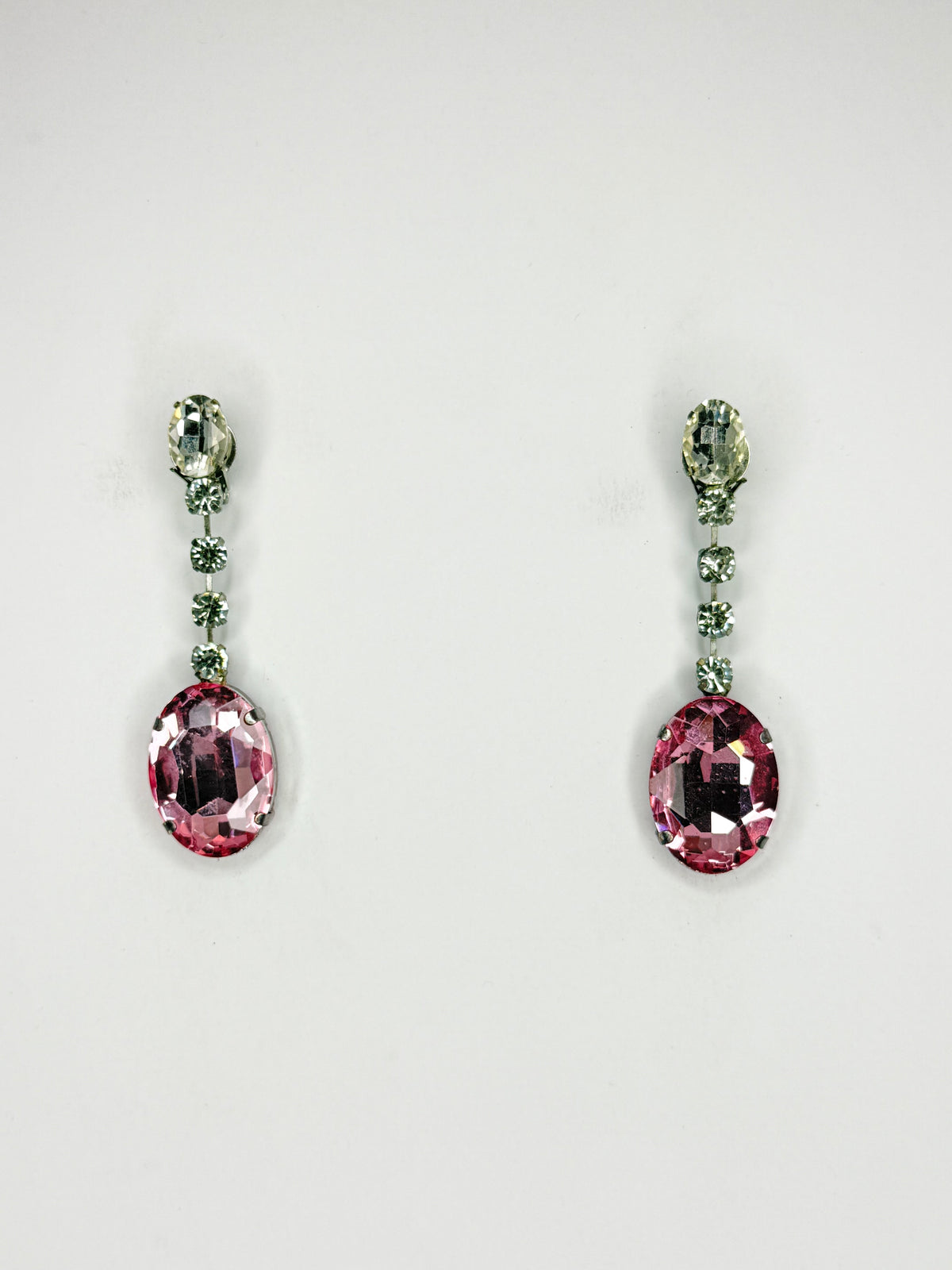 Light Pink & Clear Earrings - Small Cocktail Size