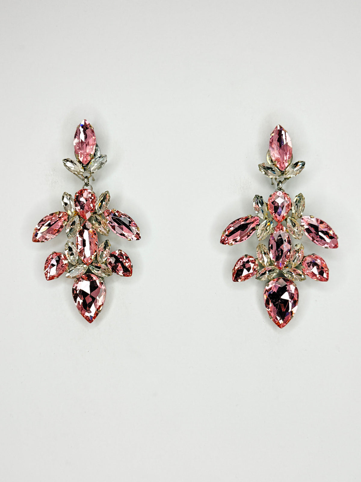 Light Pink & Clear Earrings - Medium Size