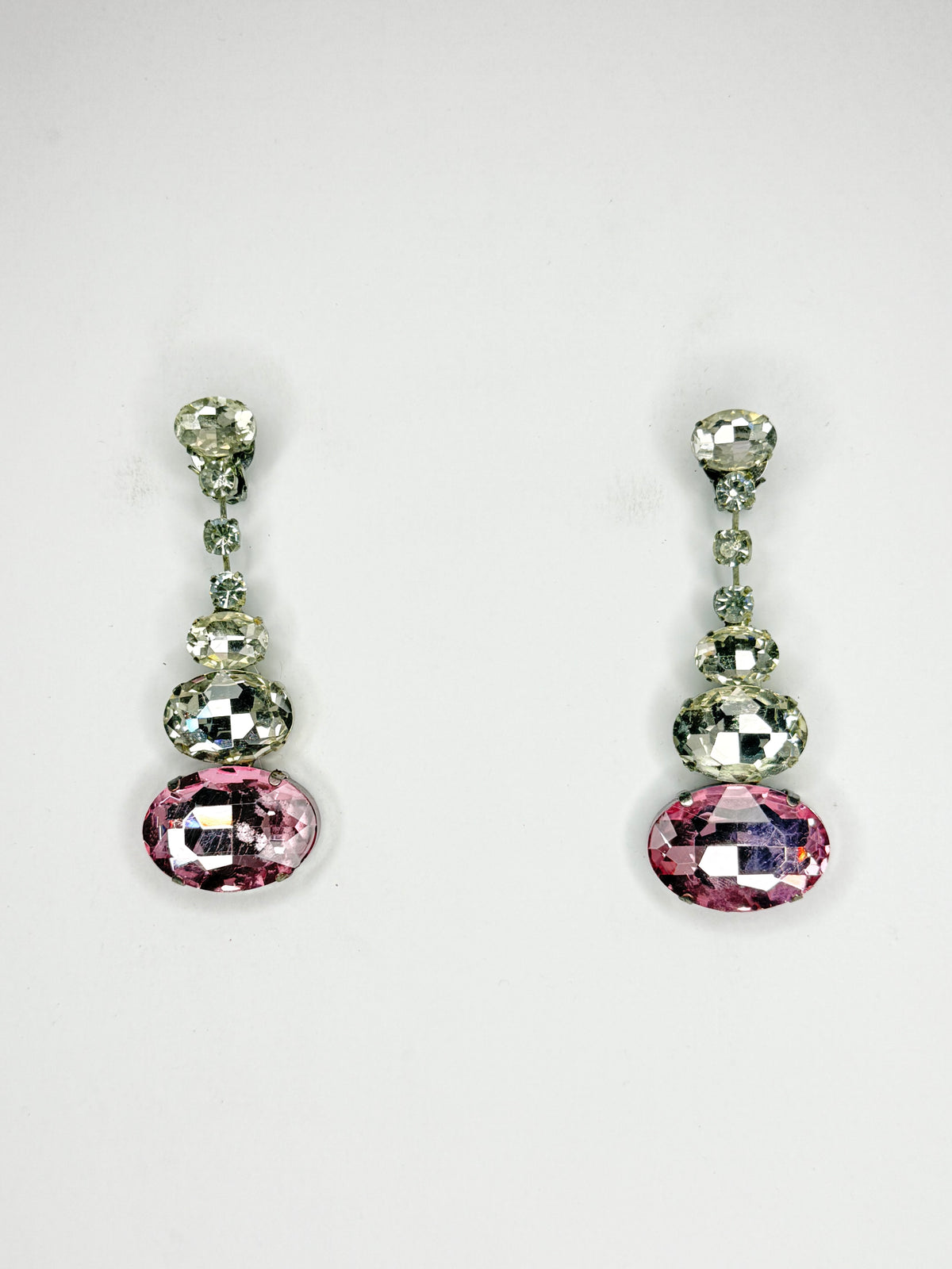 Light Pink & Clear Earrings - Medium Size