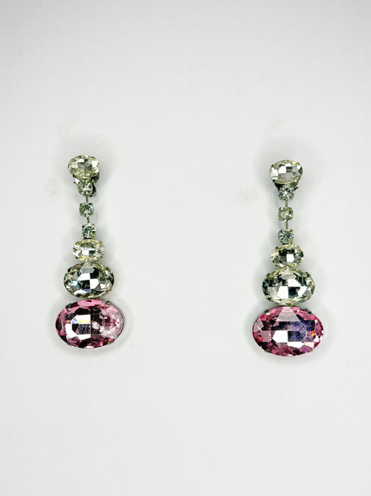 Light Pink & Clear Earrings - Medium Size