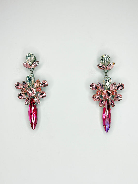 Light Pink & Clear Earrings - Medium Size