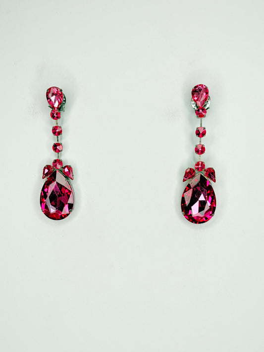 Rose Pink Earrings - Medium Size