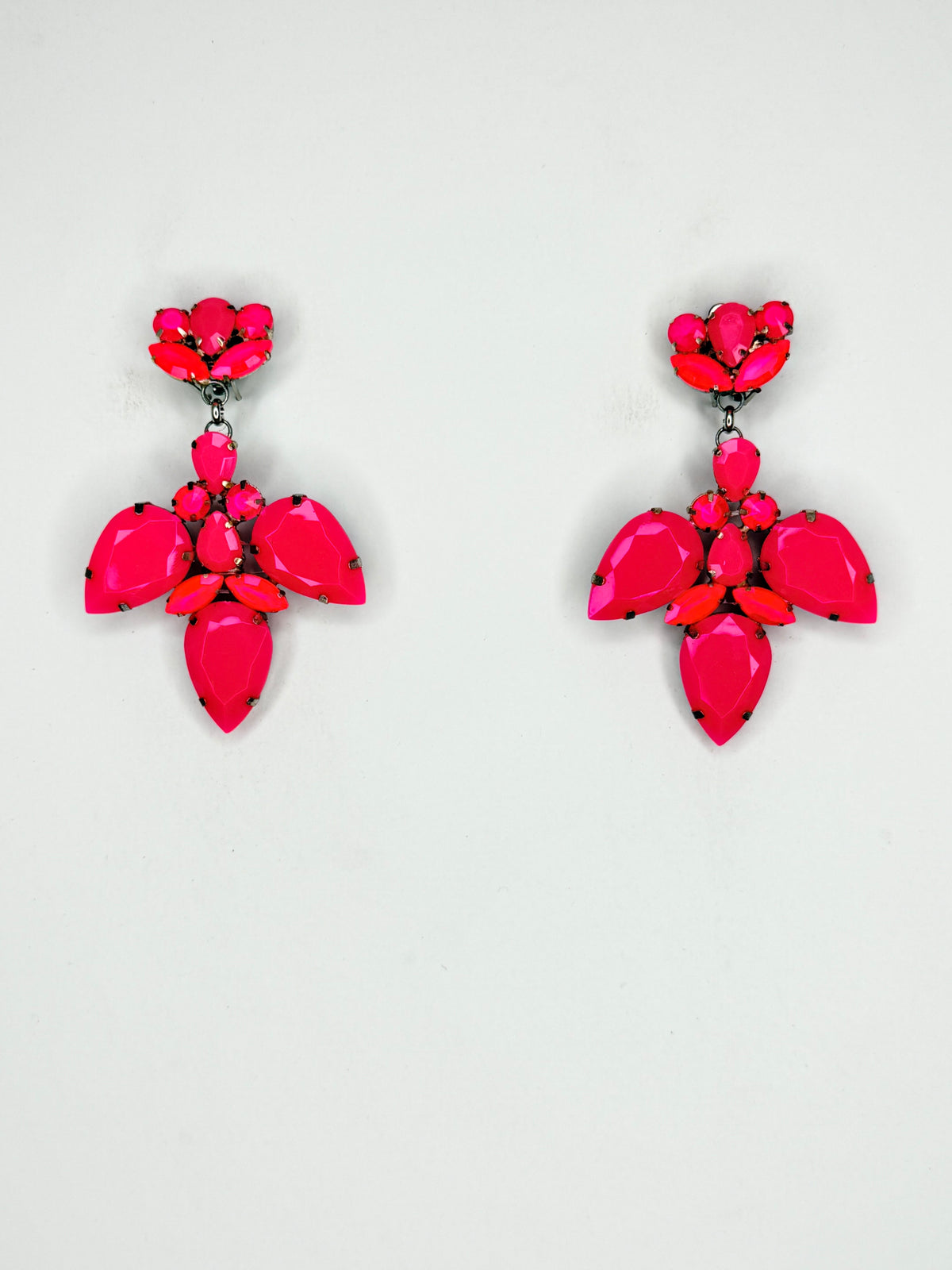 Neon Pink Earrings - Medium Size