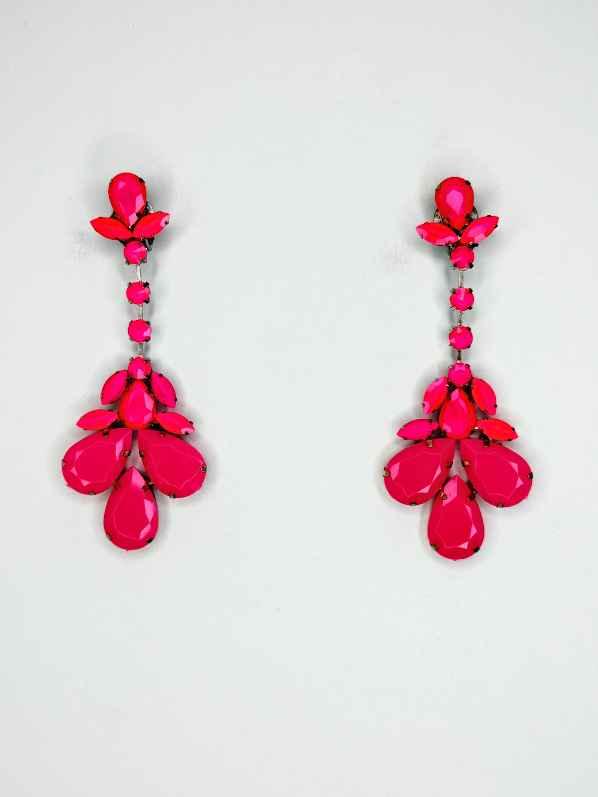Neon Pink Earrings - Medium Size
