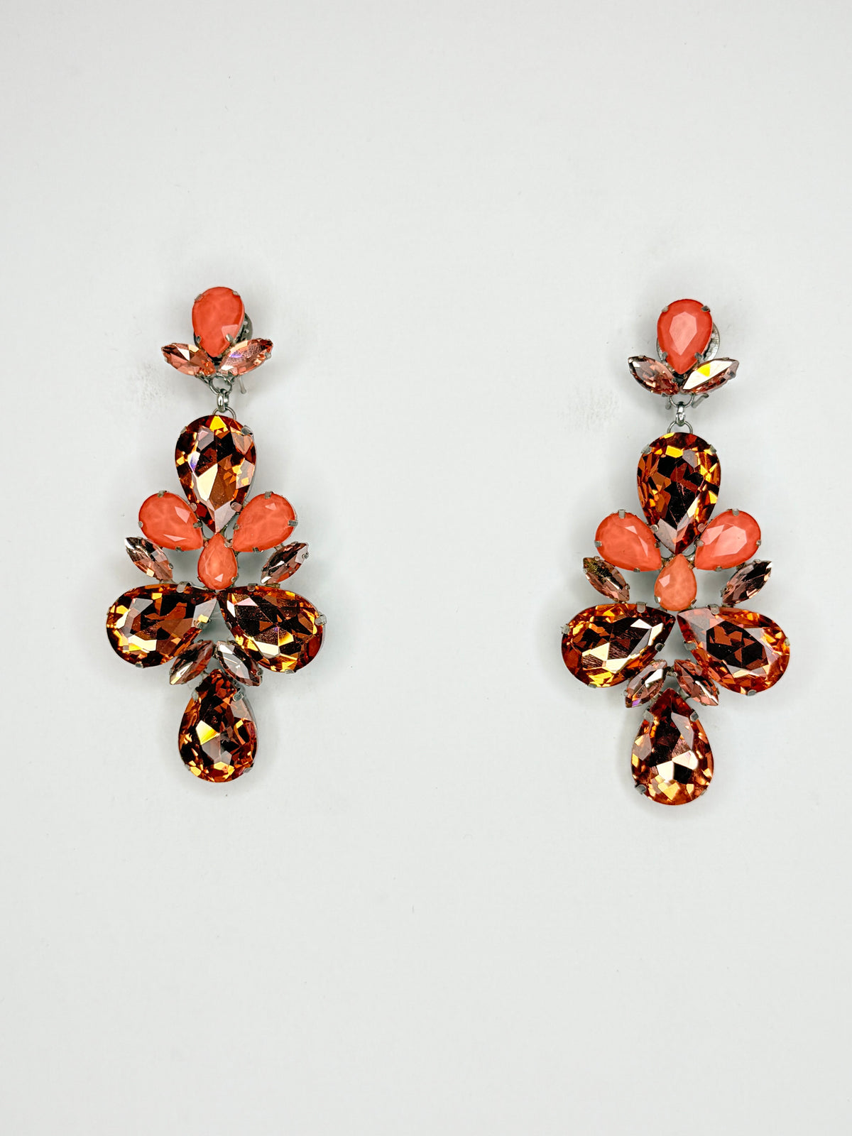 Peach & Mocha Earrings - Medium Size