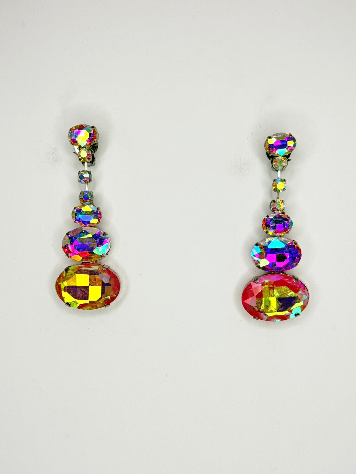 Peach Mocha AB & AB Earrings - Medium Size