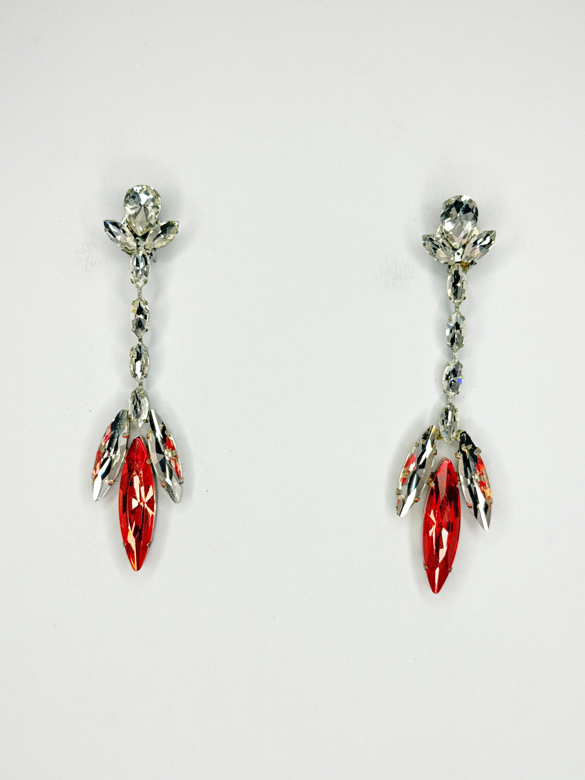 Peach & Clear Earrings - Medium Size