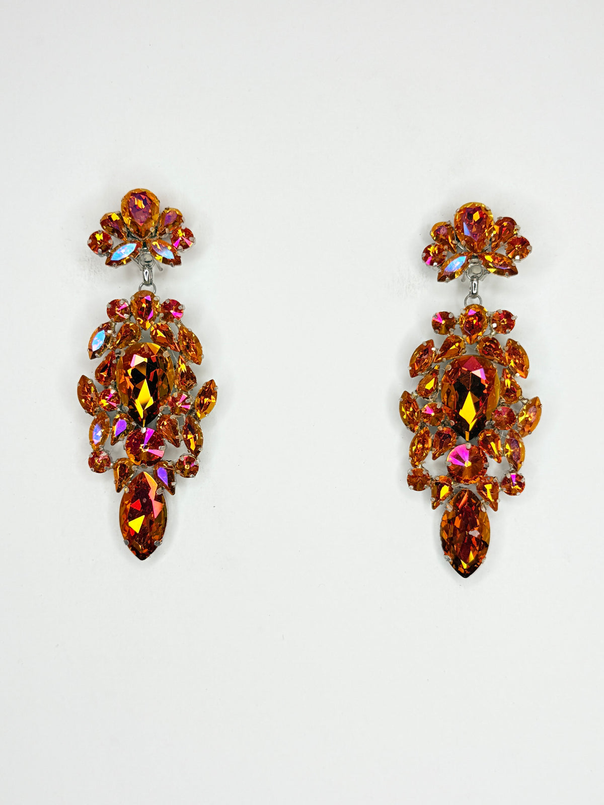 Bronzed Orange Earrings - Medium Size