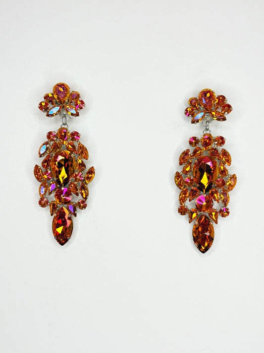 Bronzed Orange Earrings - Medium Size