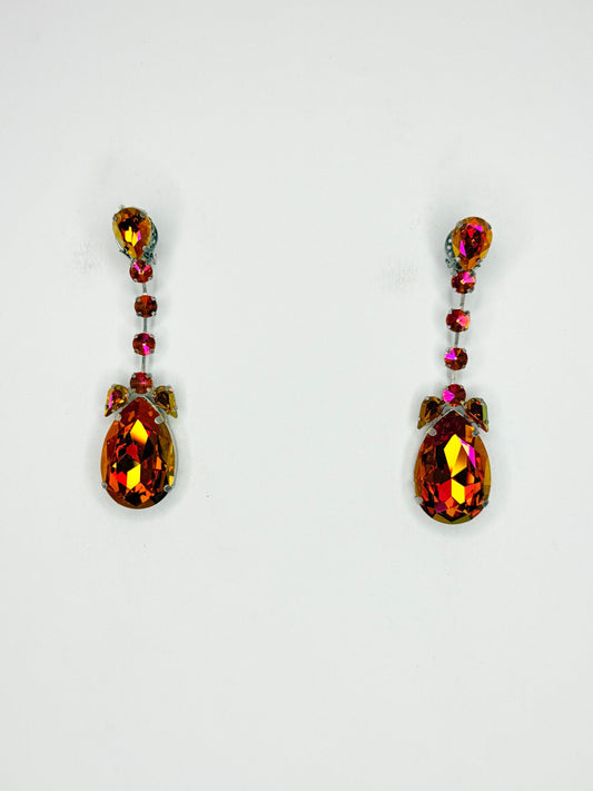 Bronzed Orange Earrings - Medium Size