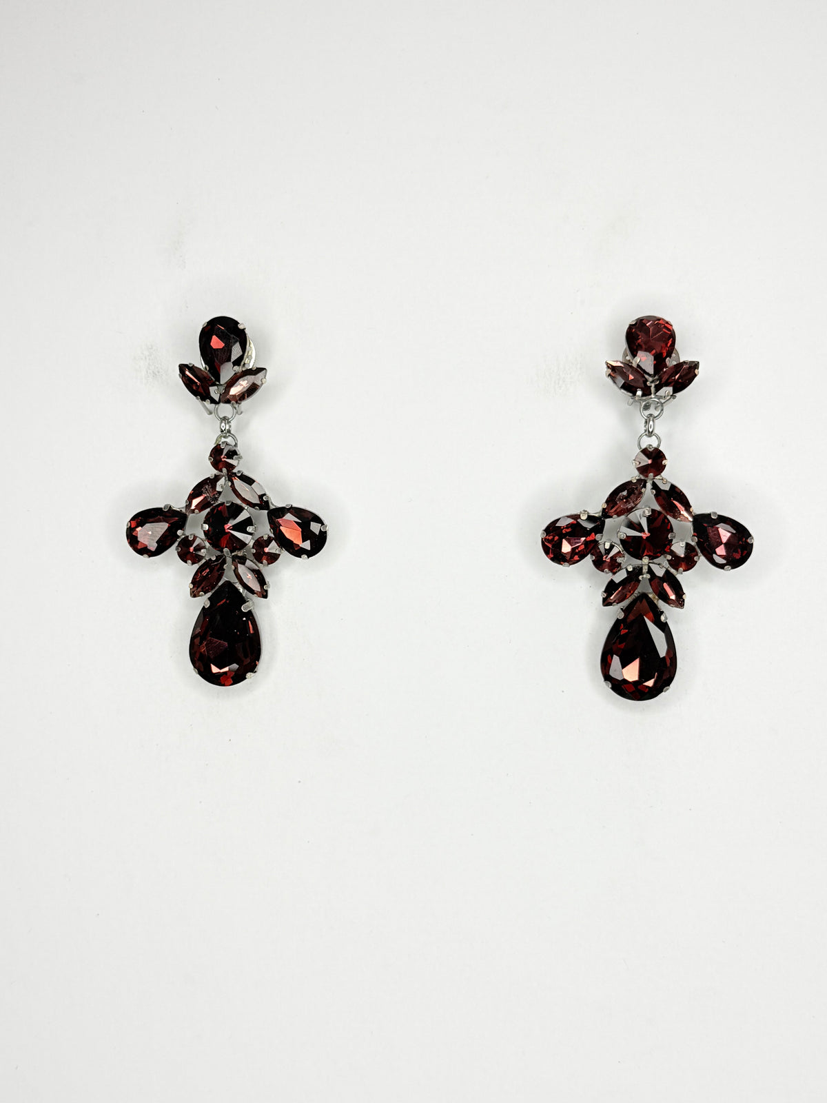 Burgundy Earrings - Small Cocktail Size