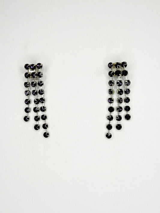 Dark Purple Earrings - Small Cocktail Size