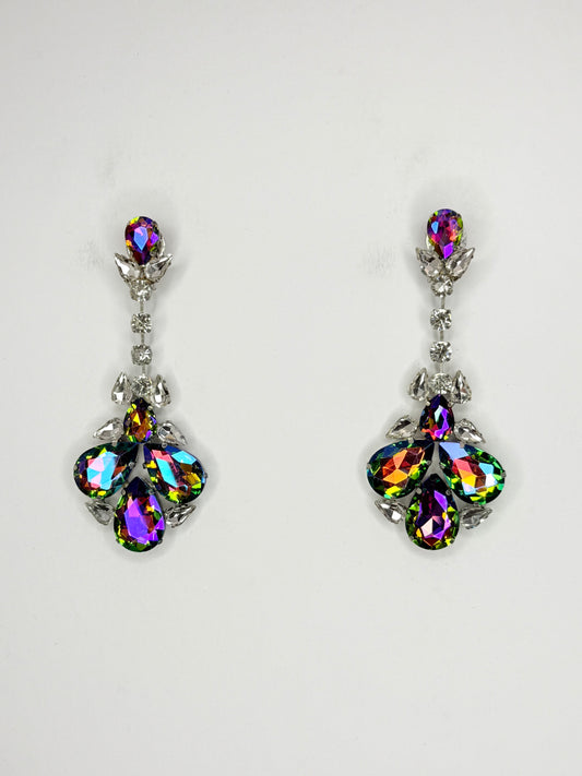 Rainbow AB & Clear Earrings - Medium Size