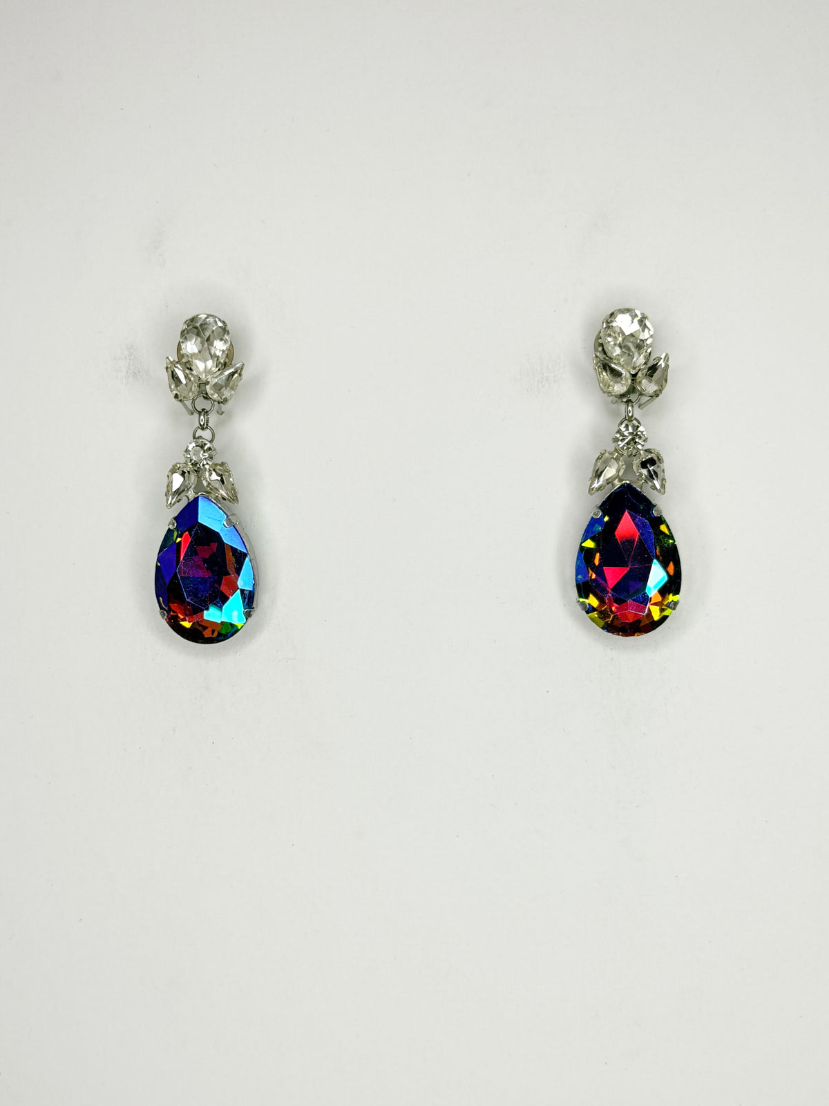 Rainbow AB & Clear Earrings - Small Cocktail Size