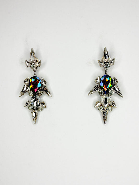 Rainbow AB & Clear Earrings - Medium Size