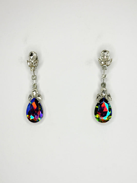 Rainbow AB & Clear Earrings - Small Cocktail Size