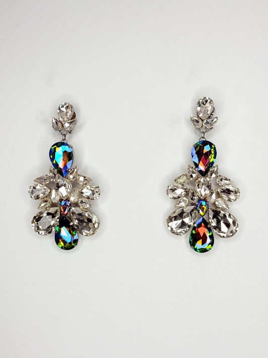 Rainbow AB & Clear Earrings - Medium Size
