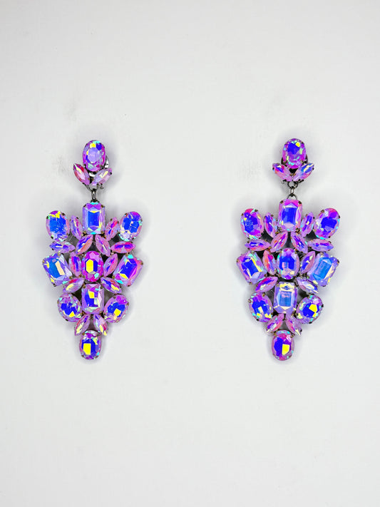 Purple Mocha AB Earrings - Medium Size
