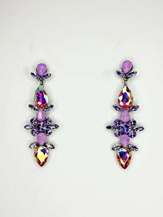 Violet & Mocha Earrings - Medium Size
